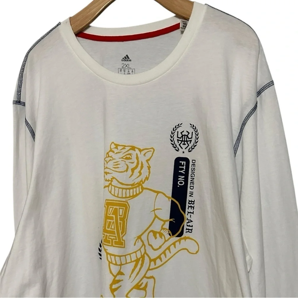 Adidas Men’s Size 2XL Don x Bel Air Academy Mitchell Tiger Long Sleeve T-Shirt